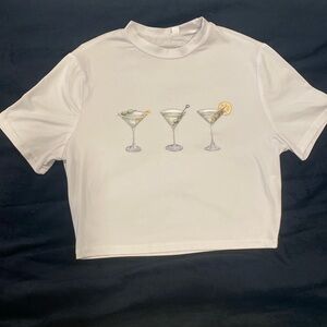 Cropped Martini T-Shirt